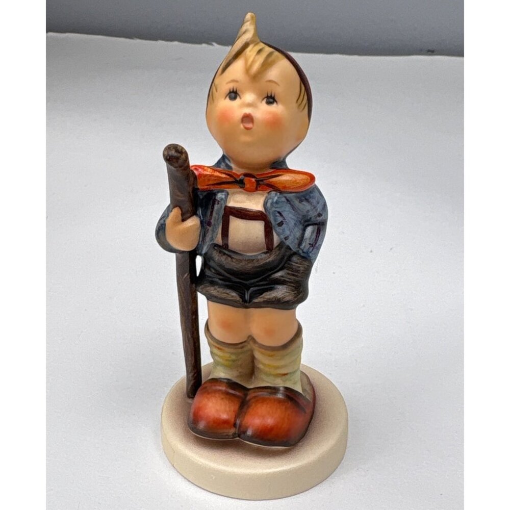 Hummel Goebel Little Hiker Figurine Germany 4” Signed 1994 Vintage